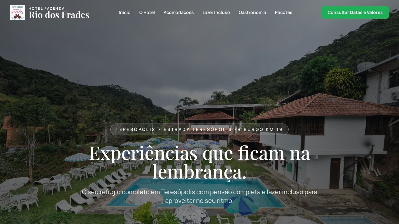 Preview do site Hotel Fazenda Rio dos Frades